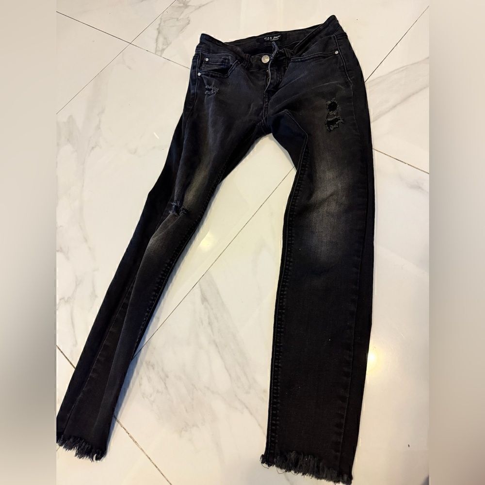Wax jeans black ripped jeans #5 - Picture 2 of 5